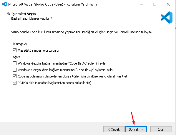 Visual Studio Code Editör Kurulumu