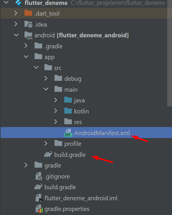 AndroidManifest build.gradle